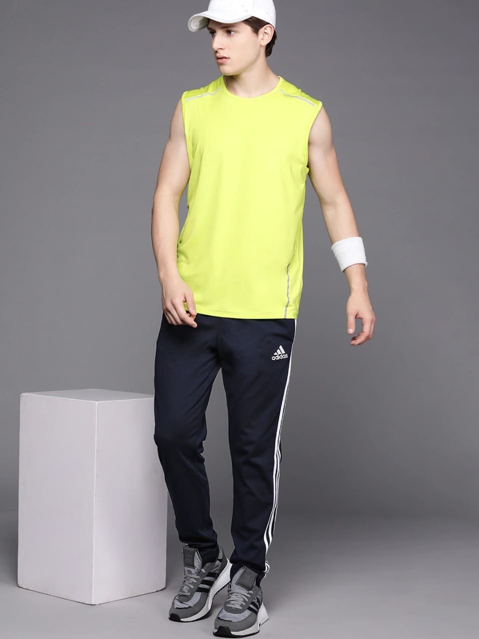 Original Adidas Three (03-Pack of 1 Black & 2 Navy Blue) -Style Solid Casual Track Pants