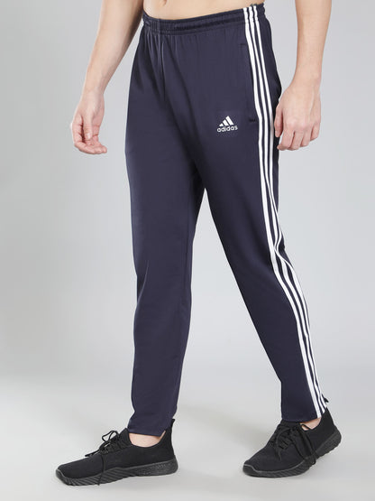 Original Adidas Three (03-Pack of 1 Black & 2 Navy Blue) -Style Solid Casual Track Pants