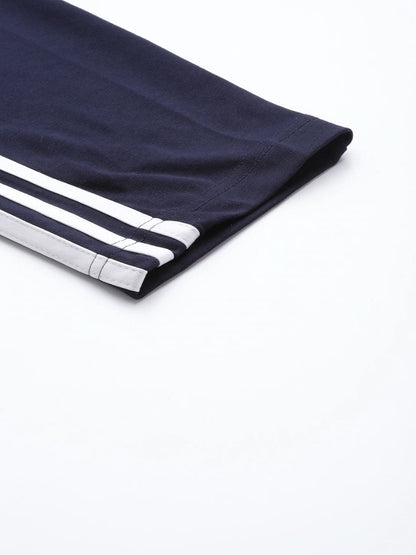 Original Adidas Three (03-Pack of 1 Black & 2 Navy Blue) -Style Solid Casual Track Pants